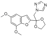 CAS 登录号：98532-69-5， 1-((2-(5,7-二甲氧基-2-苯并呋喃基)-1,3-二氧戊环-2-基)甲基)-1H-1,2,4-三唑