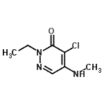 CAS 登录号：98796-15-7， 4-氯-2-乙基-5-(甲基氨基)-3(2H)-哒嗪酮
