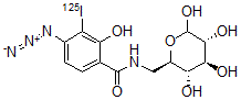 CAS 登录号：98897-10-0， N-(4-碘叠氮基水杨基)-6-酰胺基-6-脱氧吡喃葡萄糖