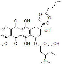 CAS#: 98910-80-6, N,N-Dimethyladriamycin-14-Valerate