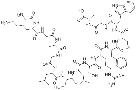 CAS#: 99026-77-4, Glycyl-L-Lysylglycyl-L-Alanylglycyl-L-Leucyl-L-Seryl-L-Leucyl-L-Seryl-L-Arginyl-L-Phenylalanyl-L-Seryl-L-Tryptophylglycyl-L-Alanine