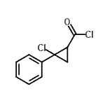 CAS 登录号：99360-73-3， 2-氯-2-苯基环丙烷羰基氯化物