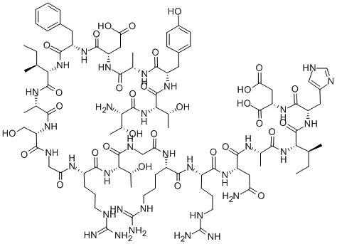 CAS 登录号：99534-03-9， L-苏氨酰-L-苏氨酰-L-酪氨酰-L-丙氨酰-L-alpha-天冬氨酰-L-苯丙氨酰-L-异亮氨酰-L-丙氨酰-L-丝氨酰甘氨酰-L-精氨酰-L-苏氨酰甘氨酰-L-精氨酰-L-精氨酰-L-天冬氨酰胺酰-L-丙氨酰-L-异亮氨酰-L-组氨酰-L-天冬氨酸