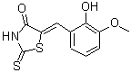 CAS#: 99972-65-3, (5Z)-5-(2-Hydroxy-3-methoxybenzylidene)-2-thioxo-1,3-thiazolidin-4-one
