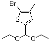 structure of CAS# 1000018-59-6, 2-溴-5-(二乙氧基甲基)-3-甲基噻吩