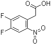 structure of CAS# 1000339-22-9, 4,5-二氟-2-硝基苯乙酸