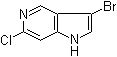 structure of CAS# 1000341-61-6, 3-溴-6-氯-1H-吡咯并[3,2-c]吡啶