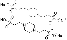 structure of CAS# 100037-69-2, PIPES sesquisodium salt