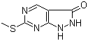 structure of CAS# 100047-42-5, 1,2-二氢-6-(甲硫基)-3H-吡唑并[3,4-d]嘧啶-3-酮