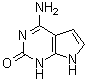 structure of CAS# 100047-45-8, 4-氨基-1,7-二氢-2H-吡咯并[2,3-d]嘧啶-2-酮