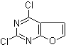 structure of CAS# 1000577-84-3, 2,4-二氯呋喃并[2,3-d]嘧啶