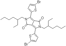 structure of CAS# 1000623-95-9, 3,6-双(5-溴-2-噻吩基)-2,5-双(2-乙基己基)-2,5-二氢吡咯并[3,4-c]吡咯-1,4-二酮