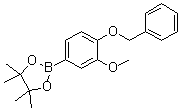 structure of CAS# 1000796-87-1, 4-(Benzyloxy)-3-methoxyphenylboronic acid pinacol ester