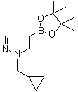 structure of CAS# 1000801-75-1, 1-(环丙基甲基)-1H-吡唑-4-硼酸频哪醇酯