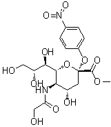 CAS # 1000890-53-8, N-(2-Hydroxyacetyl)-2-O-(4-nitrophenyl)-alpha-neuraminic acid methyl ester