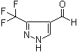 structure of CAS# 1001020-14-9, 3-(Trifluoromethyl)-1H-pyrazole-4-carboxaldehyde