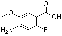 structure of CAS# 1001346-91-3, 4-氨基-2-氟-5-甲氧基苯甲酸