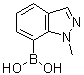 structure of CAS# 1001907-59-0, B-(1-甲基-1H-吲唑-7-基)硼酸