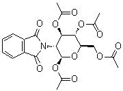 structure of CAS# 10022-13-6, 1,3,4,6-四-O-乙酰基-2-脱氧-2-邻苯二甲酰亚胺基-beta-D-吡喃葡萄糖