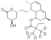 Simvastatin-d<sub>6</sub> molecular structure (CAS 1002347-71-8)