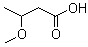 structure of CAS# 10024-70-1, 3-Methoxybutanoic acid