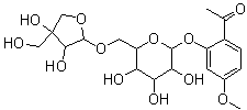 structure of CAS# 100291-86-9, 牡丹酚新甙