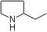CAS 登录号：1003-28-7, 2-乙基吡咯烷