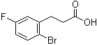 structure of CAS# 1003048-71-2, 2-溴-5-氟苯丙酸
