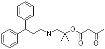 CAS # 100427-51-8, 3-Oxo-butanoic acid 2-[(3,3-diphenylpropyl)methylamino]-1,1-dimethylethyl ester