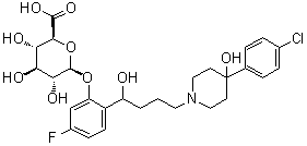 CAS 登录号：100442-86-2, 2-[4-[4-(4-氯苯基)-4-羟基-1-哌啶基]-1-羟基丁基]-5-氟苯基 beta-D-吡喃葡糖苷酸