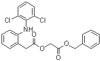 structure of CAS# 100499-89-6, 醋氯芬酸苄酯