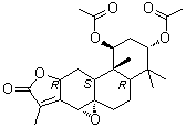 CAS # 1005212-02-1, Gelomulide N, 1-epi-Gelomulide O, 1alpha,3beta-Diacetoxy-8beta,14beta-epoxy-ent-abiet-13(15)-en-16,12-olide