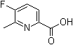structure of CAS# 1005474-88-3, 5-氟-6-甲基吡啶-2-羧酸