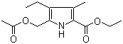 structure of CAS# 100619-73-6, Ethyl 5-(acetyloxymethyl)-4-ethyl-3-methyl-1H-pyrrole-2-carboxylate