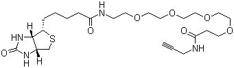 CAS # 1006592-45-5, (3aS,4S,6aR)-Hexahydro-2-oxo-N-(15-oxo-3,6,9,12-tetraoxa-16-azanonadec-18-yn-1-yl)-1H-thieno[3,4-d]imidazole-4-pentanamide