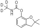structure of CAS# 1007459-98-4, N-(三氘甲基)氨基甲酸 2,3-二氢-2,2-二甲基-7-苯并呋喃基酯