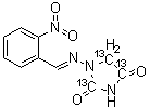 1-(2-硝基苄亚基氨基)-2,4-咪唑烷二酮-[2,4,5-碳-13]分子结构 (CAS 1007476-86-9)