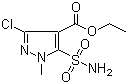 CAS 登录号：100784-26-7, 3-氯-5-氨基磺酰基-1-甲基吡唑-4-甲酸乙酯