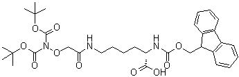 CAS 登录号：1008512-23-9, (11S)-11-羧基-2-[(1,1-二甲基乙氧基)羰基]-5-氧代-3-氧杂-2,6,12-三氮杂十三烷二酸 1-叔丁基 13-(9H-芴-9-基甲基)酯