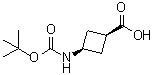 structure of CAS# 1008773-79-2, 顺式-3-[[叔丁氧羰基]氨基]环丁烷羧酸