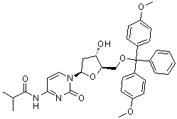 structure of CAS# 100898-62-2, 5'-O-(二甲氧基三苯甲基)-N-异丁酰基-2'-脱氧胞苷