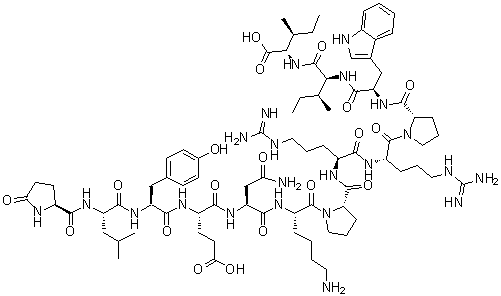 CAS 登录号：100929-52-0, 11-D-色氨酸-13-L-异亮氨酸-神经降压素 (氧化型)