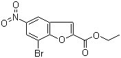structure of CAS# 1010072-35-1, 7-溴-5-硝基苯并呋喃-2-甲酸乙酯