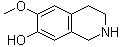 CAS # 1011-42-3, 1,2,3,4-Tetrahydro-6-methoxy-7-isoquinolinol, 6-Methoxy-7-hydroxy-1,2,3,4-tetrahydroisoquinoline