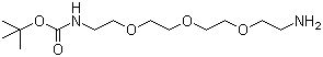 structure of CAS# 101187-40-0, 13-氨基-5,8,11-三氧杂-2-氮杂十三烷酸 1,1-二甲基乙酯