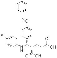 CAS 登录号：1013025-04-1, (2R)-2-[(S)-[(4-氟苯基)氨基][4-苄氧基苯基]甲基]戊二酸