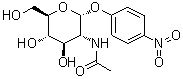 structure of CAS# 10139-02-3, 4'-Nitrophenyl-2-acetamido-2-deoxy-alpha-D-glucopyranoside