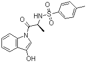 CAS 登录号：101506-88-1, (S)-1-[2-[[(4-甲基苯基)磺酰基]氨基]-1-氧代丙基]-1H-吲哚-3-醇