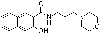 CAS # 10155-47-2, N-(3-Morpholinopropyl)-3-hydroxy-2-naphthoamide, 2-Hydroxy-3-naphthoic acid morpholinopropylamide, Coupler 144, N-(gamma-Morpholinopropyl)-3-hydroxy-2-naphthamide