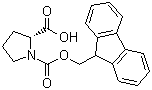 Fmoc-D-proline molecular structure (CAS 101555-62-8)
